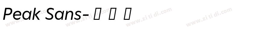 Peak Sans字体转换